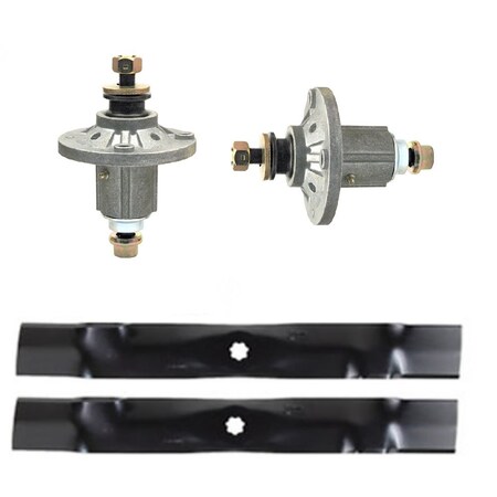 Aic Replacement Parts Blades & Spindles Kit Fits John Deere 42 Cut Mowers D100 D105 D110 D120 D130 GY20454-BLADES